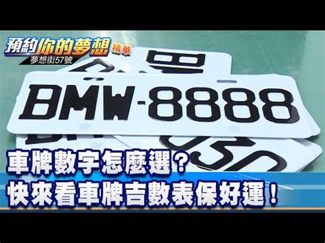 車牌 號碼 吉凶|車牌怎麼選比較好？數字五行解析吉凶秘訣完整教學